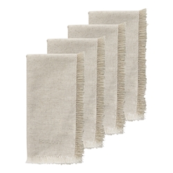 Ecology Fray Set of 4 Napkins Flax