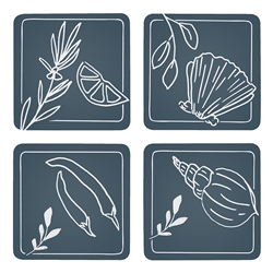 Ecology Feast Set of 4 Coasters 10cm
