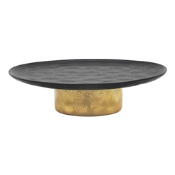 Ecology Speckle Footed Cake Stand 32cm Ebony
 Gold Foot