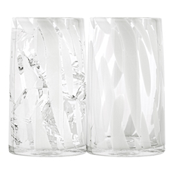 Ecology Camille Set of 4 Hi Ball Tumblers White 420ml