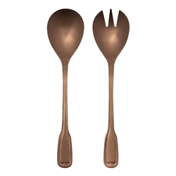 Ecology Anais Set of 2 Salad Servers Vintage Copper