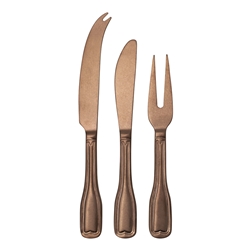 Ecology Anais Set of 3 Cheese Knives Vintage Copper