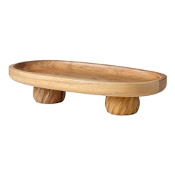 Ecology Whirl Footed Oval Platter 37cm