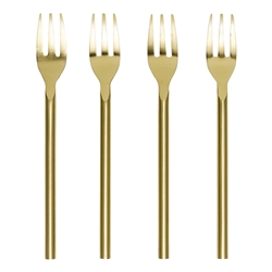 Ecology Apostle Set of 4 Cake Forks 13cm Gold
