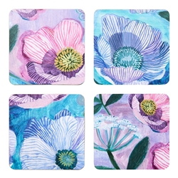 Ecology Rose Bloom Set of 4 Coasters 10cm