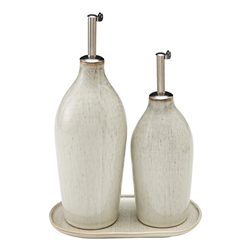 Ecology Linen Oil & Vinegar Set Birch