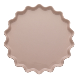 Ecology Ruffle Round Platter Pink Salt 32cm