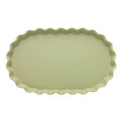 Ecology Ruffle Oval Serving Bowl Ginko 35cm