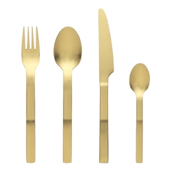 Ecology Forge 16 Piece Cutlery Set Matte Gold
