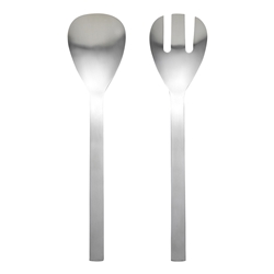 Ecology Forge Set of 2 Salad Servers Brushed Silver