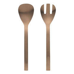 Ecology Forge Set of 2 Salad Servers Matte Copper