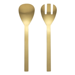 Ecology Forge Set of 2 Salad Servers Matte Gold