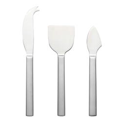 Ecology Forge Set of 3 Cheese Knives Brushed Silver