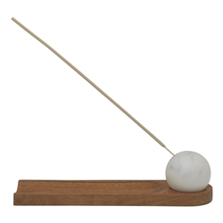 Ecology Artifact Marble Incense Holder with Wooden Tray