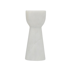 Ecology Artifact White Marble Candle Holder Large