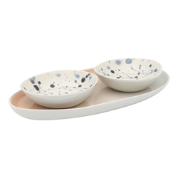 Ecology Dusk Set of 2 Dip Bowls with Tray