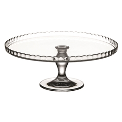 Pasabahce Patisserie Cake Stand 32cm Scallop Pattern Up