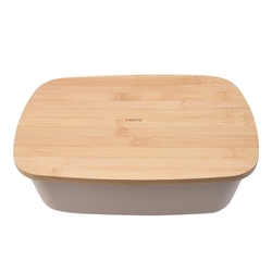 Porto Zest Bread Bin with Bamboo Lid