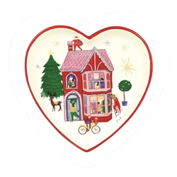 Porto Night Before Heart Plate 14cm House
