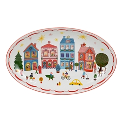 Porto Night Before Oval Platter 32cm Pink