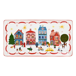 Porto Night Before Rectangle Platter 30cm Pink