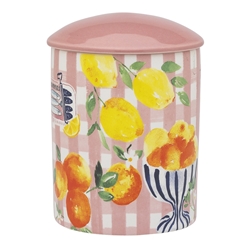 Positano Ceramic candle w/ lid