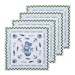 Porto Nautilus Set of 4 Napkins 45cm Siren