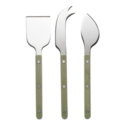 Porto Sona Set of 3 Cheese Knives Sage