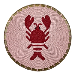Porto Cove Beaded Placemat 35cm Lobster