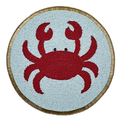 Porto Cove Beaded Placemat 35cm Crab
