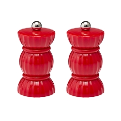 Porto Bon Bon Salt and Pepper Grinders 10cm Ruby