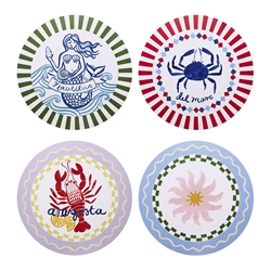 Porto Nautilus Set of 4 Round Placemats 34cm Del Mare