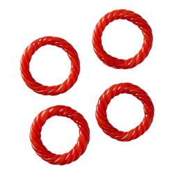 Porto 'Tis The Season Set of 4 Napkin Rings