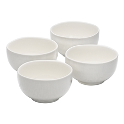 Symphony Linen Footed Bowl Set 4