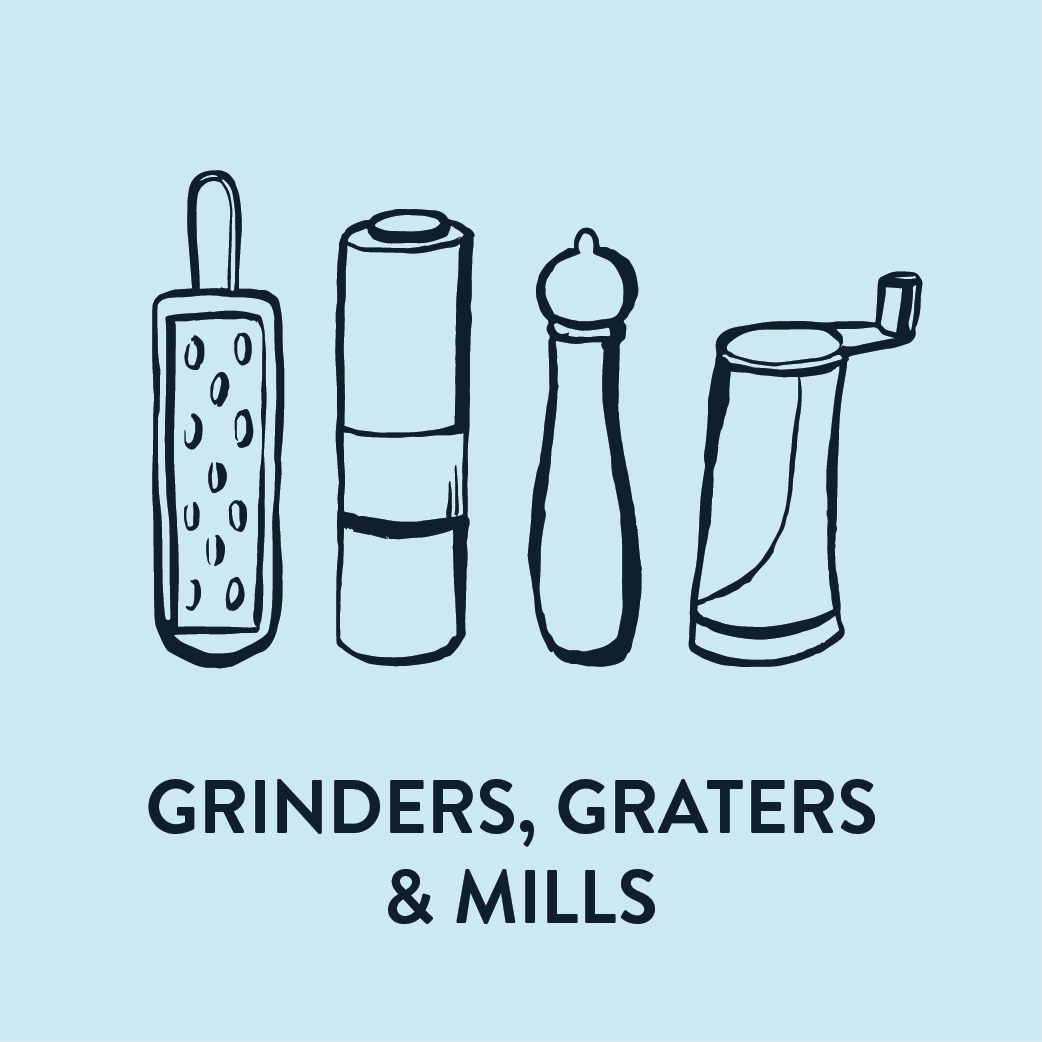Grinders, Graters & Mills