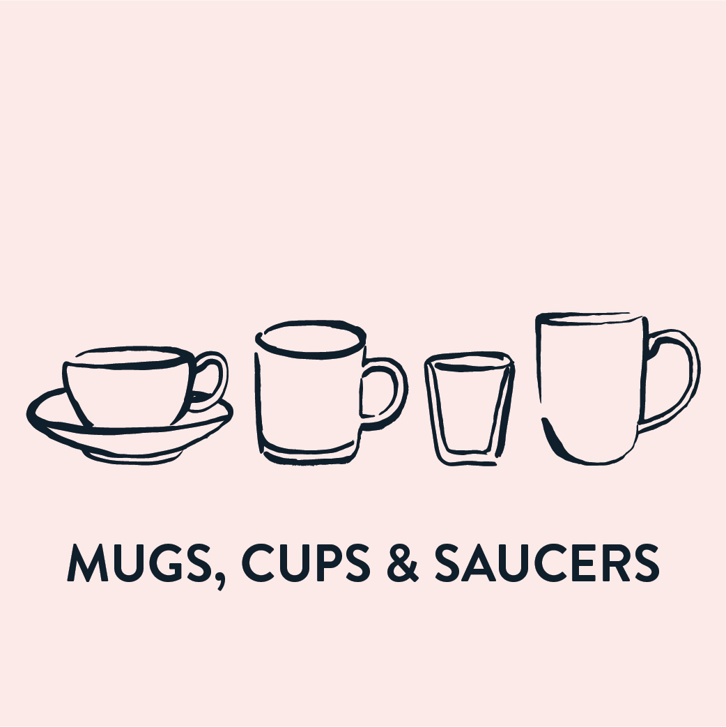 Mugs, Cups & Saucers