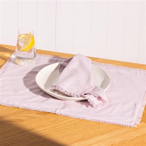 Ecology Fray Set of 4 Placemats Lilac