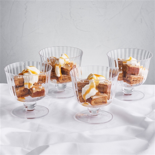 Ecology Classic Set of 4 Footed Bowls Fluted 10cm