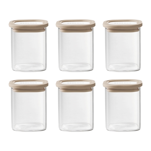 Store S6 Square Spice Jars