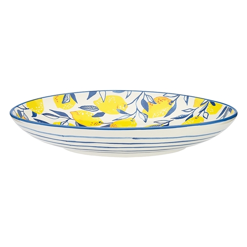 Ec1521 Punch Large Shallow Bowl Lemon Cwm Homewares Ec1521 Punch Large Shallow Bowl Lemon, Outdoor Serving Bowls And Platters