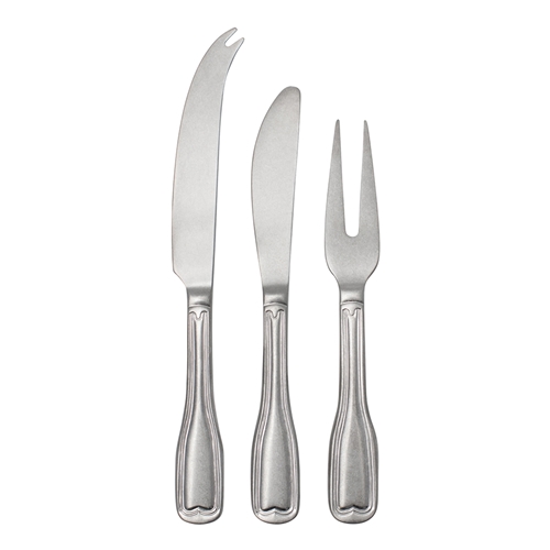 Ecology Anais Set of 3 Cheese Knives Vintage Silver