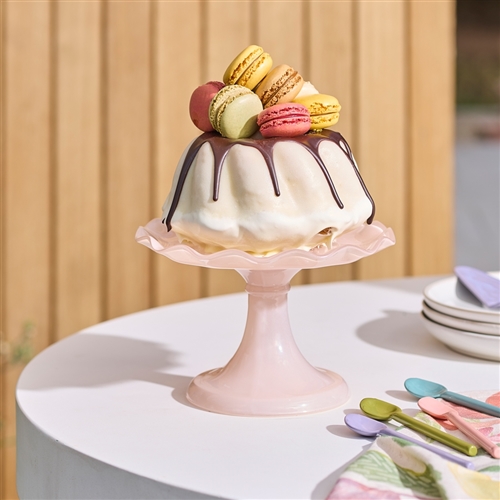 Ecology Ruffle Cake Stand Pink Salt 26cm