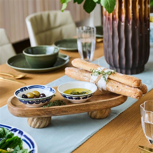 Ecology Whirl Footed Oval Platter 37cm