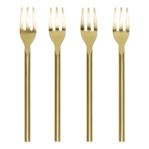 Ecology Apostle Set of 4 Cake Forks 13cm Gold