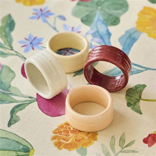 Ecology Ottawa Set of 4 Napkin Rings Market Garden