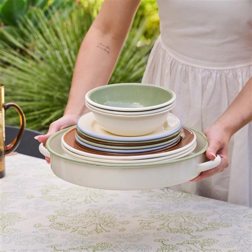 Ecology Mori Rimmed Plate 20cm Olive