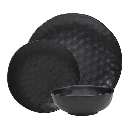 EC61199 Ecology Speckle 12 Piece Dinner Set Ebony CWM Homewares