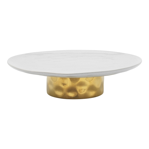 Speckle Footed Cake Stand Milk