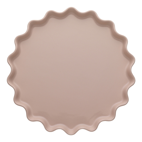 Ecology Ruffle Round Platter Pink Salt 32cm