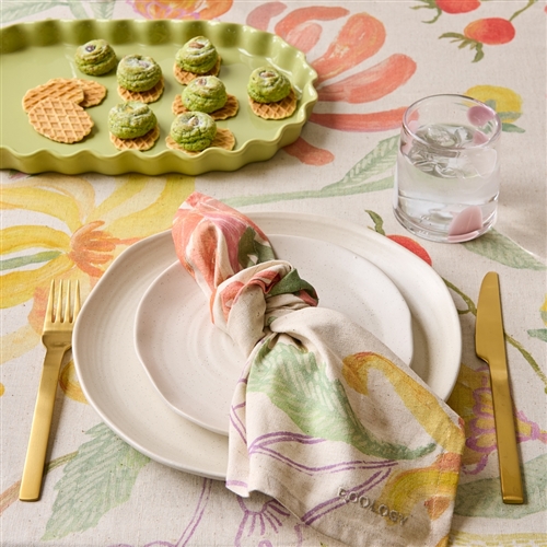 Ecology Ruffle Oval Serving Bowl Ginko 35cm